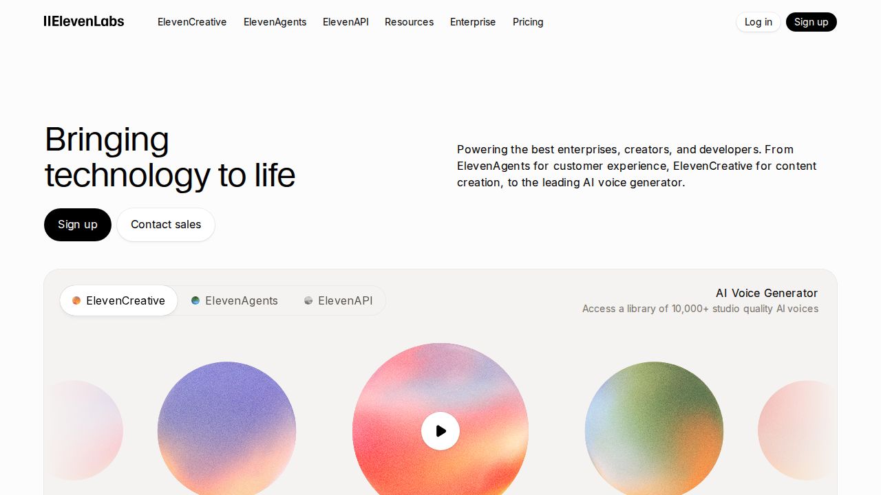 ElevenLabs скриншот