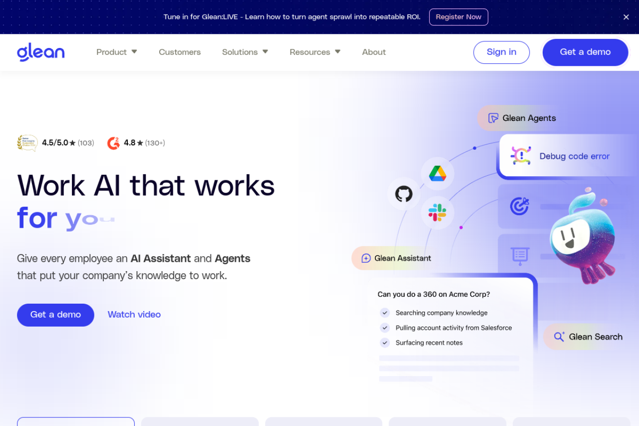 Glean AI скриншот