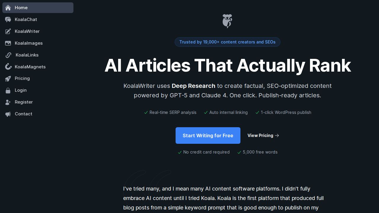 Koala AI скриншот